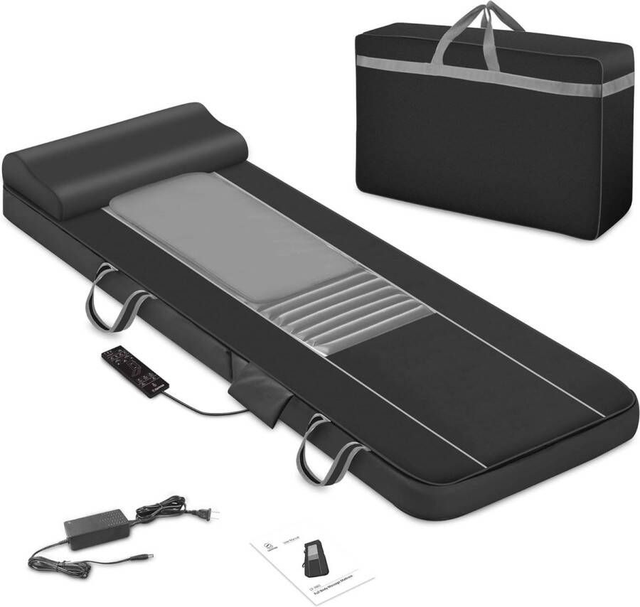 Shiatsu Massage Matras Met Warmte Massagekussen 10 Motoren Massage Voor Bed Dijen en Benen Inclusief Draagtas