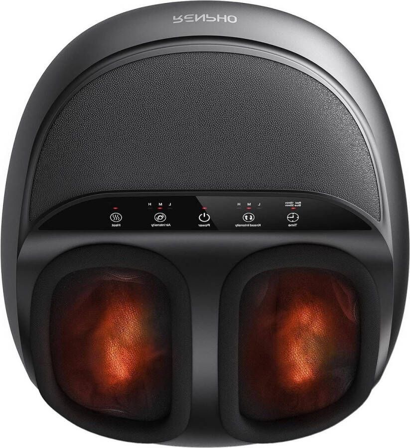 Shiatsu voetmassageapparaat voetmassage met warmtefunctie kneden rollen en luchtcompressie vermoeide voeten stimuleren tot schoenmaat 46 Voetmassage