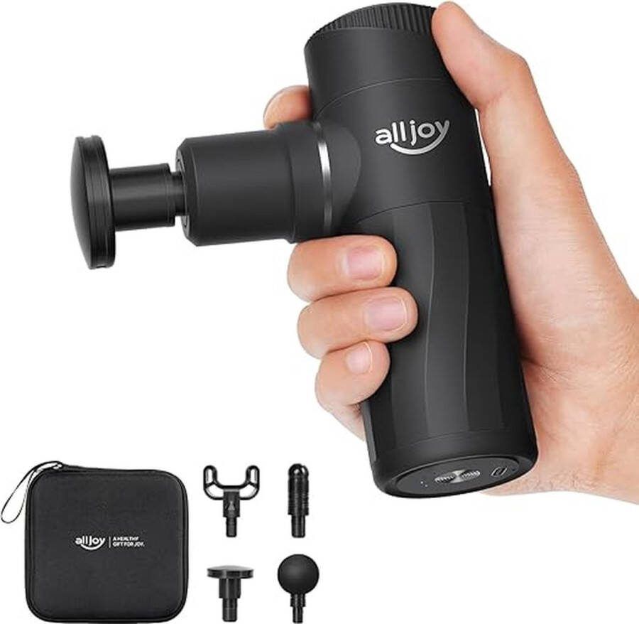 SHOP YOLO-massage gun mini-3200 rpm-draagbaar-spieren mini-massagepistool met 4 massagekoppen 4 standen-ultra stil massagepistool voor-USB C