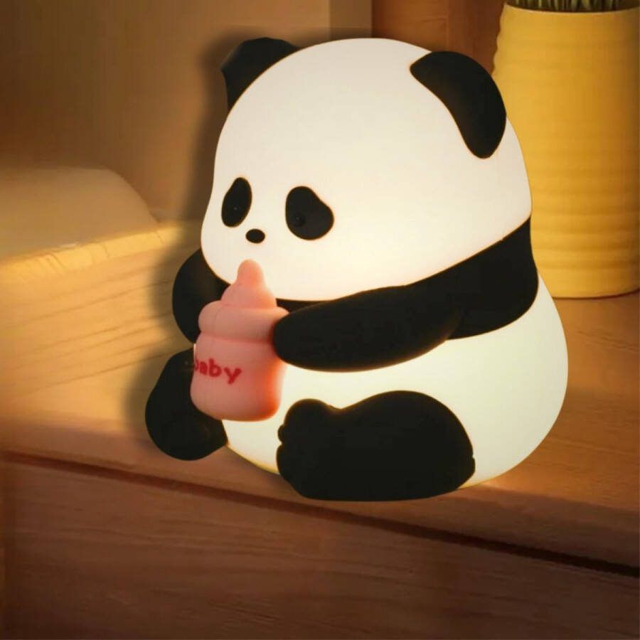 ShopForYou Nachtlampje Kinderen Baby Nachtlampje Slaaplampje Veilig voor Kinderen Panda RGB Kleuren LED Dimbaar USB Oplaadbaar Babykamer Verlichting