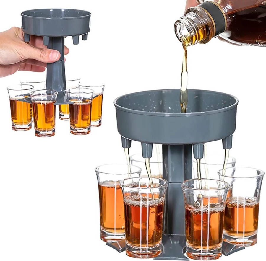 Shot dispenser 6 Shot Glazen Drankspel Houder- Sterke drank Shots Feest Party