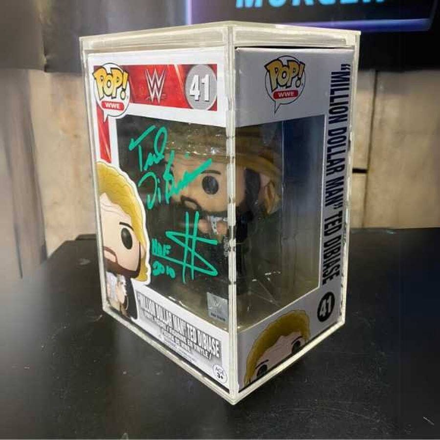 Signed by Ted Dibiase Funko Pop WWE Million Dollar Man Ted DiBiase #41 NO COA