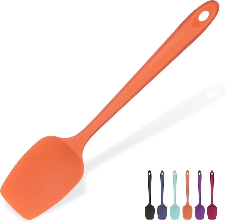 Silicone lepel Spatel: hittebestendige flexibele naadloze rubberen spatel Baking koken Silicone deeg schraper voor Non-Stick Cookware mengen schrapen