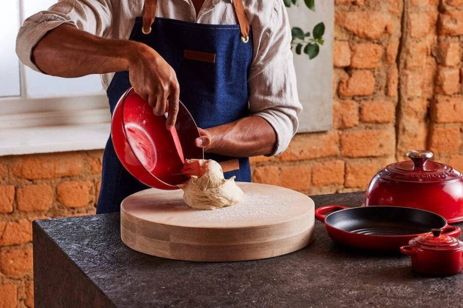Silicone pannenlikker kersenkleur keukengerei met hangkaartje