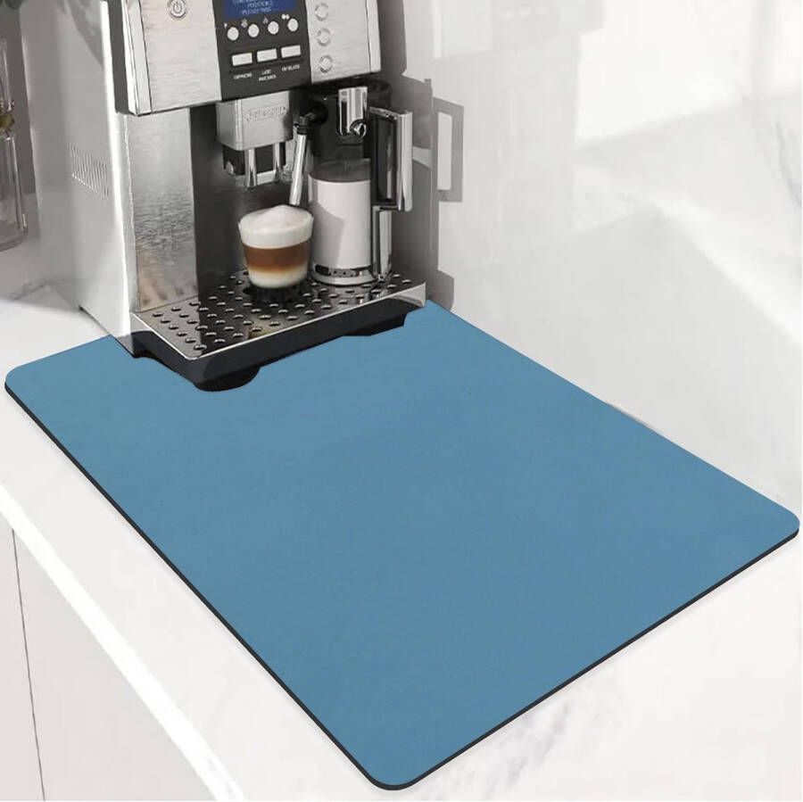Siliconen afdruipmat koffiemachine onderlegger serviesmat super absorberende spoelbakmat antislip afdruipmat onderlegmat voor volautomatische koffiemachine keuken badkamer