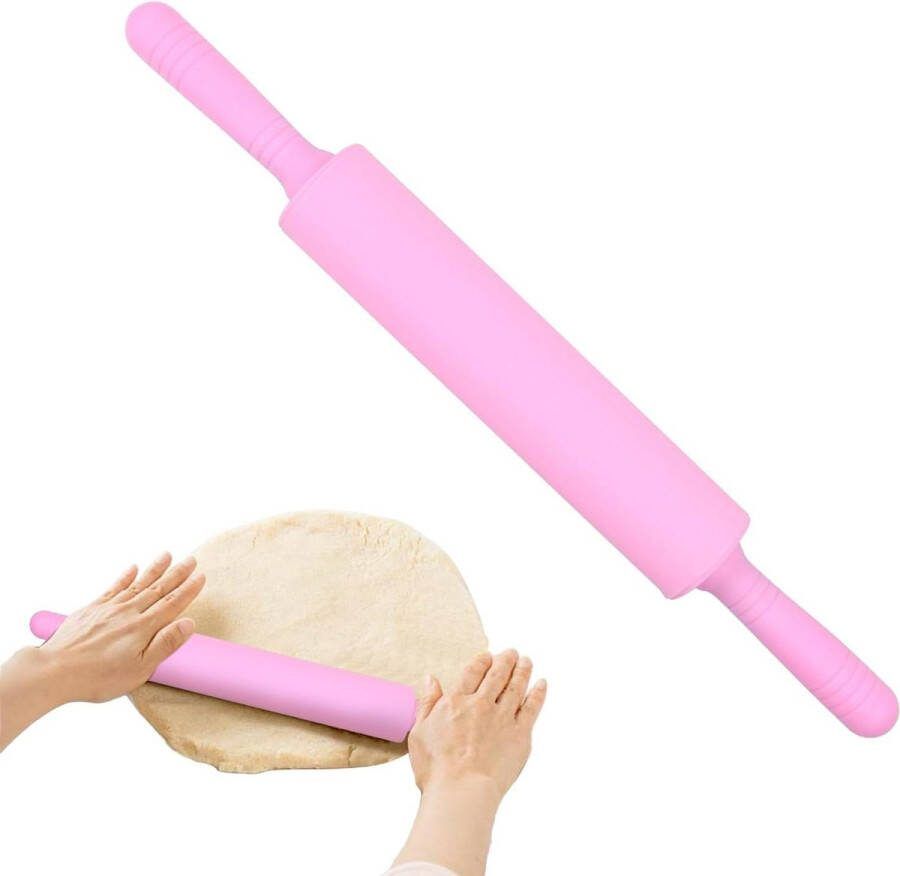 Siliconen anti-aanbak deegroller ergonomische handgrepen grote deegroller voor suikerpasta ravioli snoep koekjes pizza