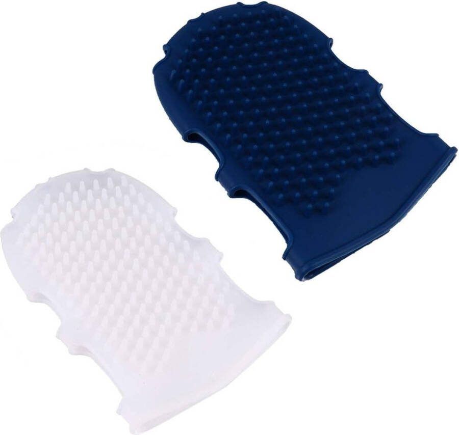 Siliconen Badborstel Rugborstel Hoofdhuid Massageborstel 2 Stuks Handschoen Peeling Anti-borstel