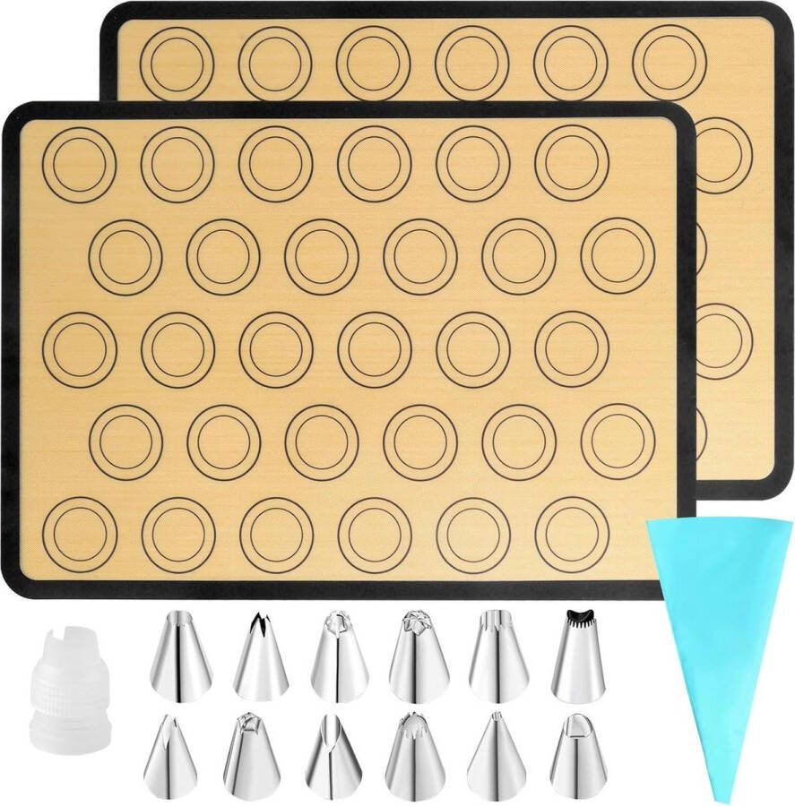 Siliconen bakmat 42 x 295 cm herbruikbare anti-aanbak bakmat voor macarons en meer