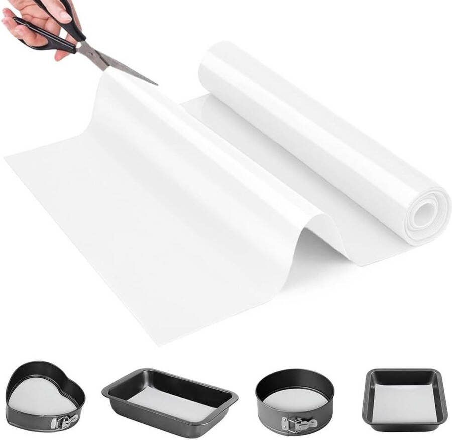 Siliconen bakmat herbruikbaar anti-aanbakmat deegmat antislip coating voor luchtfriteuses bakmat siliconen 30 cm x 25 m