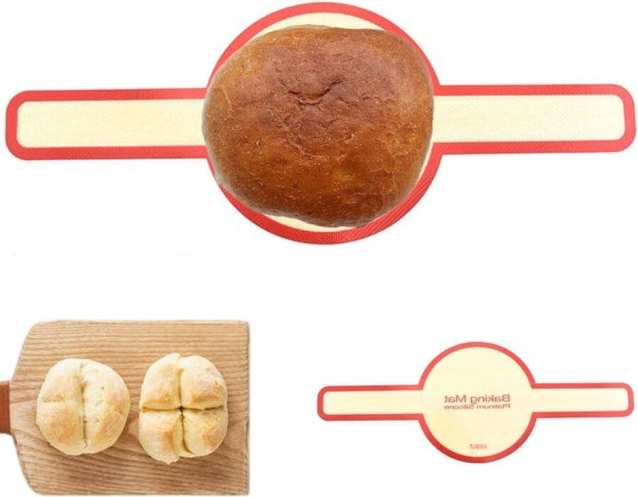 Siliconen bakmat met lange handgrepen Herbruikbare deegdruppels bakmat Anti-aanbaklaag Ovenaccessoires voor fondant koekjes pizzadeeg
