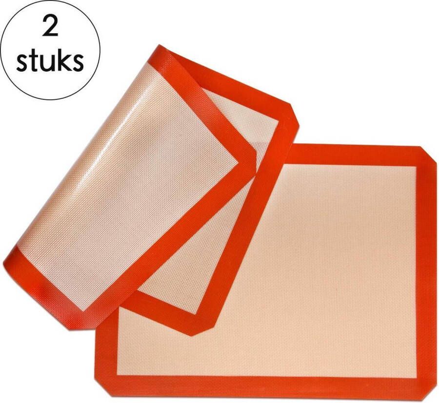 Merkloos Sans marque Siliconen Bakmat Siliconen Anti-kleef 42x30cm Beige & Bruin- Hoogwaardige Anti-slip Bakmat Werkoppervlak Deeg Anti kleef Deegmat Hittebestendige Bakmat Oven