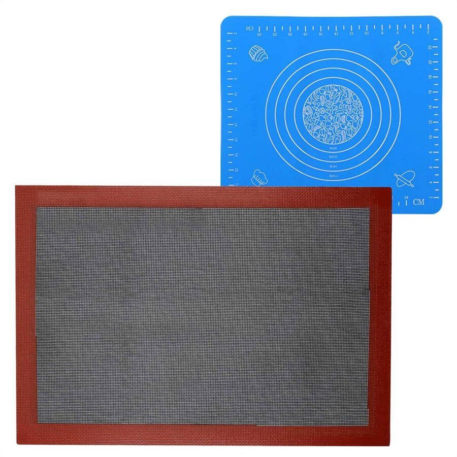 Siliconen bakmat Siliconen deegmat Herbruikbare antislip siliconenmat Bakmat Permanente bakmat voor bitterkoekjes hamburgers cakes pizza