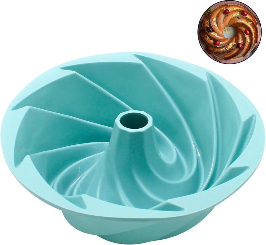 Siliconen bakvorm Bundt-cakevorm Keukenbakvorm voor siliconen Bundt-cakevorm Spiraalvorm Cake-bakvorm Siliconen bakvorm Cakevormen BPA-vrije siliconen bakvorm Kom