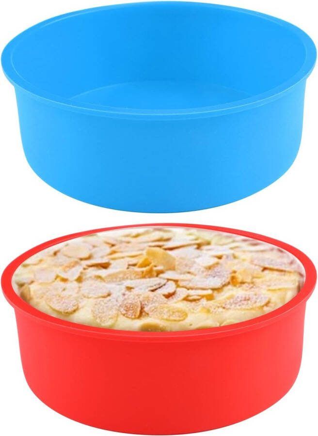 Siliconen bakvorm rond 2 stuks 6 inch cakevormen siliconen gelaagde cakebakvormen siliconen cakevorm voor cheesecake regenboogcake en chiffoncakes