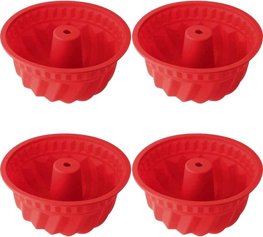 Siliconen cakevorm 15 cm BPA-vrije siliconen bakvorm voor heerlijke cake antiaanbaklaag en gemakkelijk schoon te maken hoogwaardige siliconen cakevorm 4 stuks