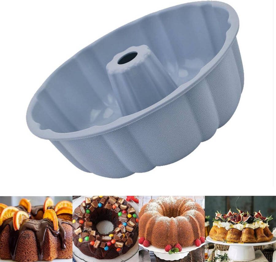 Siliconen cakevorm tulbandvorm muffinvormpjes cupcake-cakevorm groot siliconen perfecte bakvormen voor cake godengerechten gelatine brood grijs