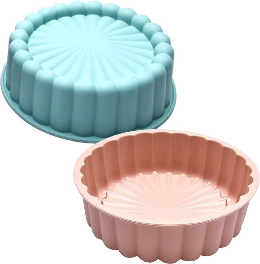 Siliconen Charlotte cakevorm fruitcakevorm ronde zonnebloem bakvorm verjaardagsfeest DIY chocolade cake brownie cake 2 stuks