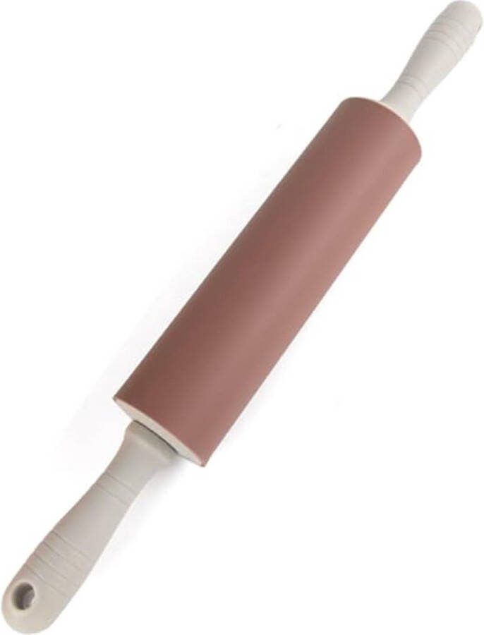 Siliconen deegroller bakrol (46 cm wijnrood)