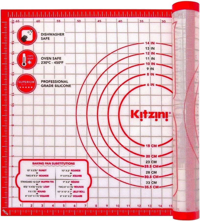 Siliconen gebakmat antislip bakmat BPA-vrije siliconen bakplaat. Extra grote siliconen matten voor bakken deeg pizza en koekjes kneden mat 71 x 50 8 cm