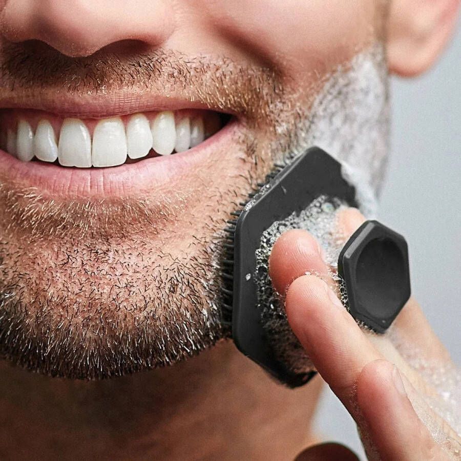 Siliconen Gezichtsreinigingsborstel – Mini Diep Reinigende Scrub voor Mannen Gezichtsmassage en Scheerborstel Effectieve Gezichtsscrub en Reinigingsborstel voor Diepe Reiniging