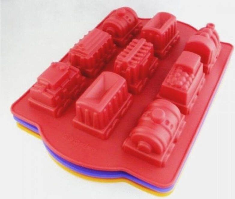 Siliconen Grote Trein bak vorm cake 34 x 24 cm Voor het maken van een lange trein Rail train treinbaan Jongens verjaardag