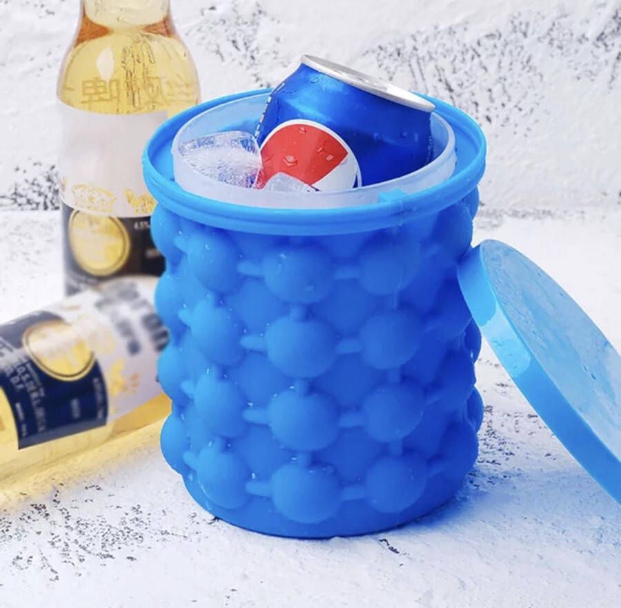 Siliconen ijsblokjes Maker Blauw ijsemmer met Deksel Bar Keuken Gekoeld drinken Zomer Feestje