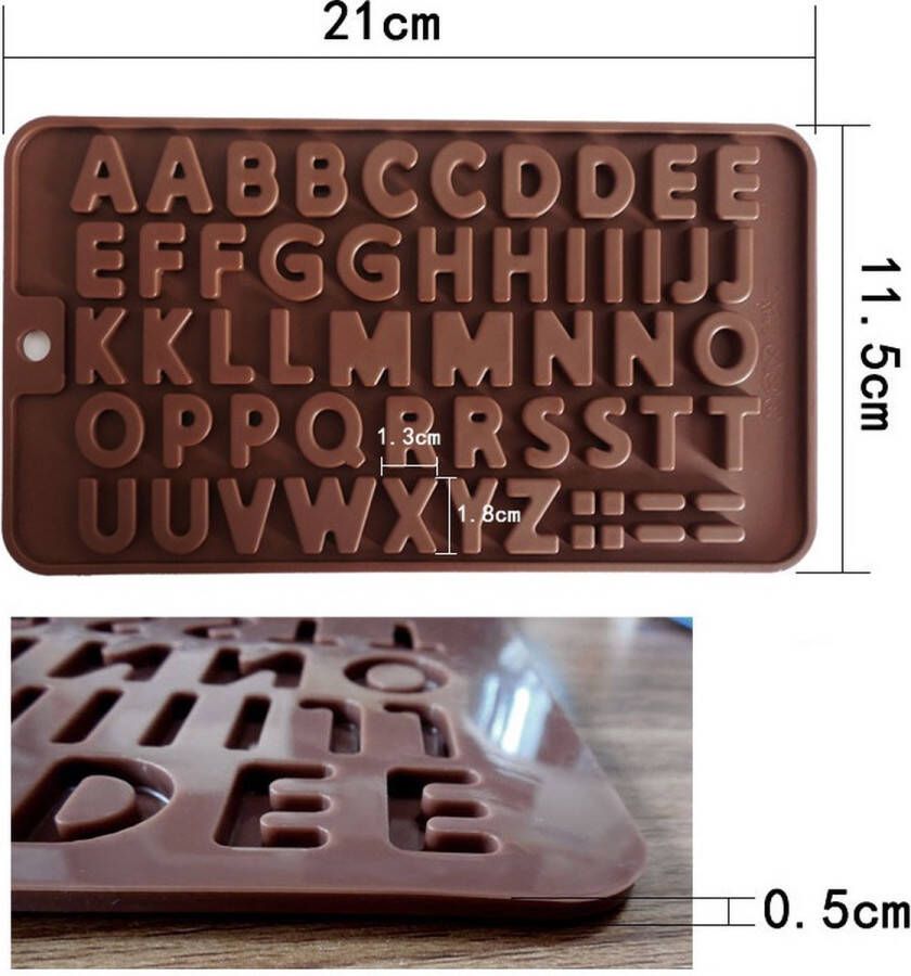 Siliconen IJsblokjesvorm Letters IJsklontjes Alfabet Chocolade Mal 21*11.5 cm