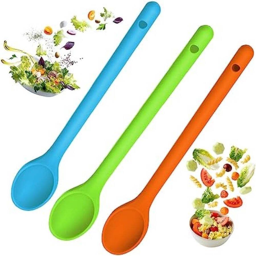 Siliconen Kooklepels Set 3 Stuks