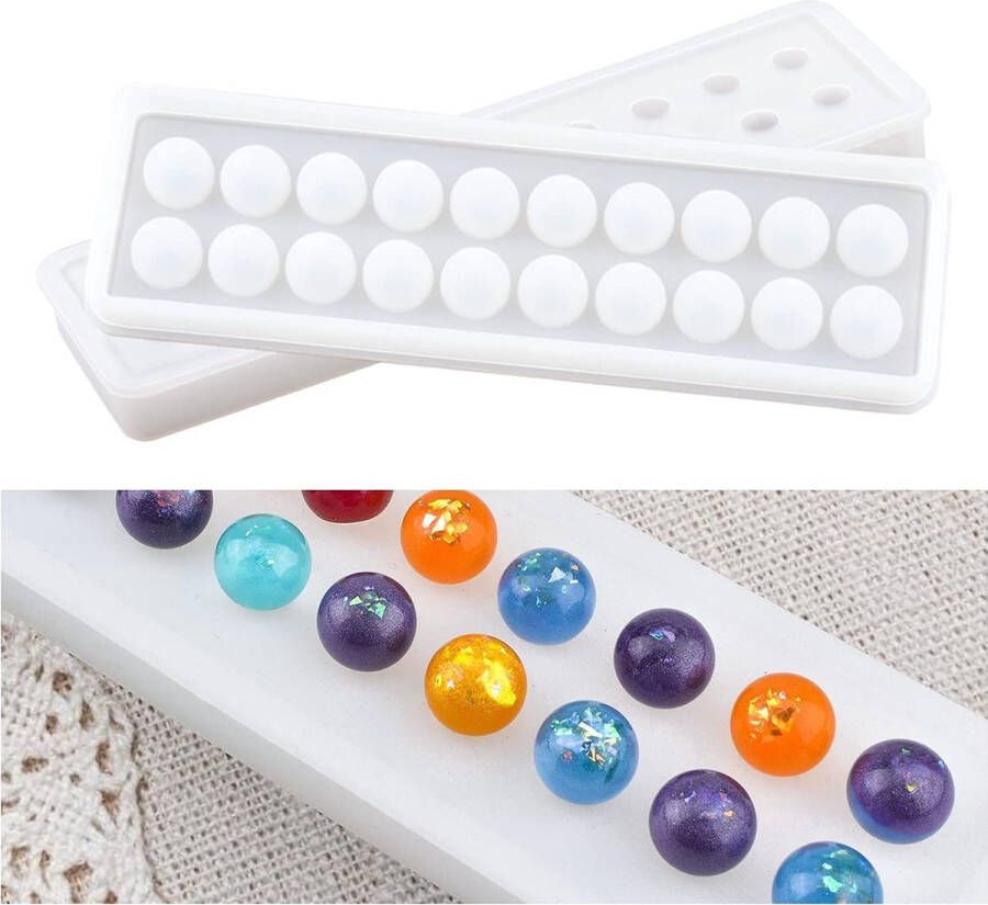 Siliconen mal 1 stuk kralen mal ronde bal hars mal voor DIY epoxyhars hanger ketting armband sieraden maken handgemaakt