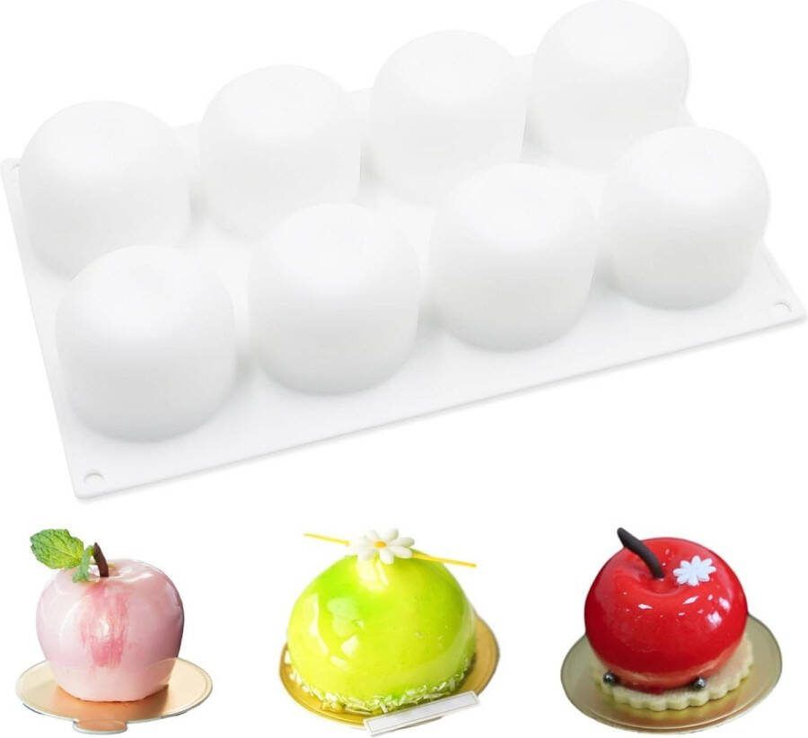 Siliconen mousse cakevorm in appelvorm warme chocoladebom jelly-ijsbal vorm
