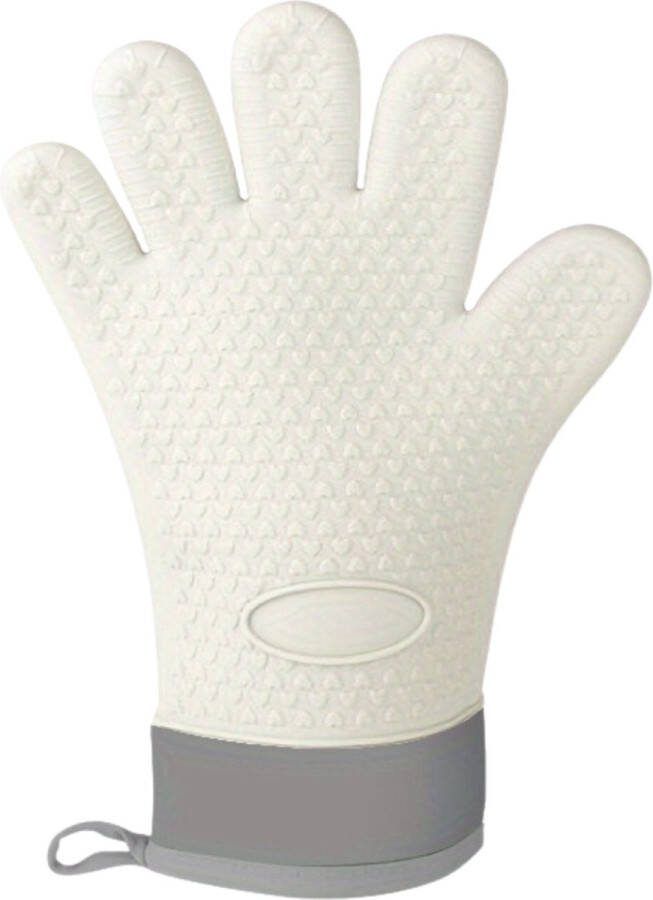 Siliconen Ovenhandschoenen Ovenwanten Barbecue Handschoenen Hittebestendig Beige