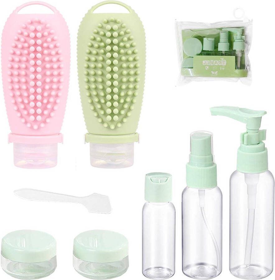 Siliconen Reisflessenset voor Toiletartikelen Lekvrij Vloeibare Reisfles Reisflesjes Reisset met Siliconen Content in HTML reisflesjes 100ml