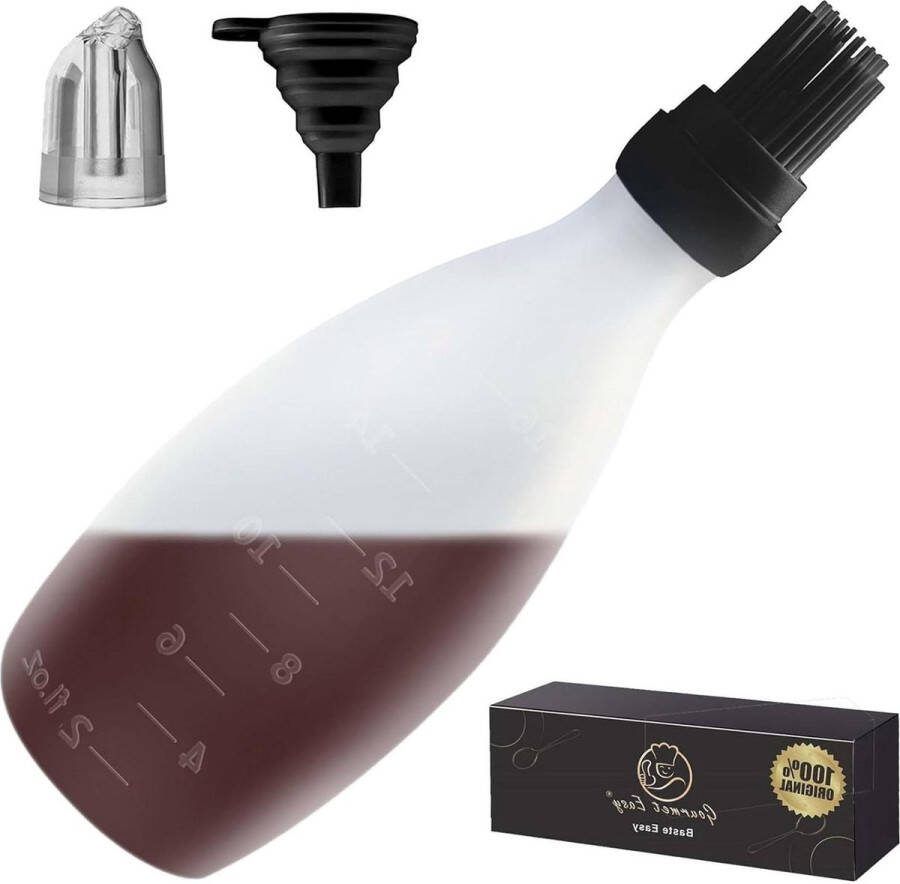 Siliconen rijgborstel voor koken en bakken Olie dispenser borstel voor BBQ en roken Rokeraccessoires cadeaus voor mannen Zwarte sausborstel