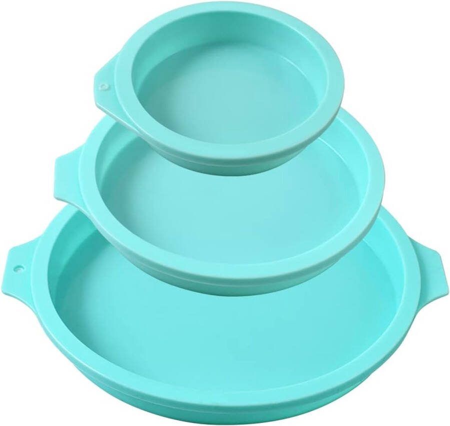 Siliconen ronde cakevorm 3 verpakkingen siliconen schijfachtige mal voor cake harsonderzetter handgemaakte zeep 4+6+8