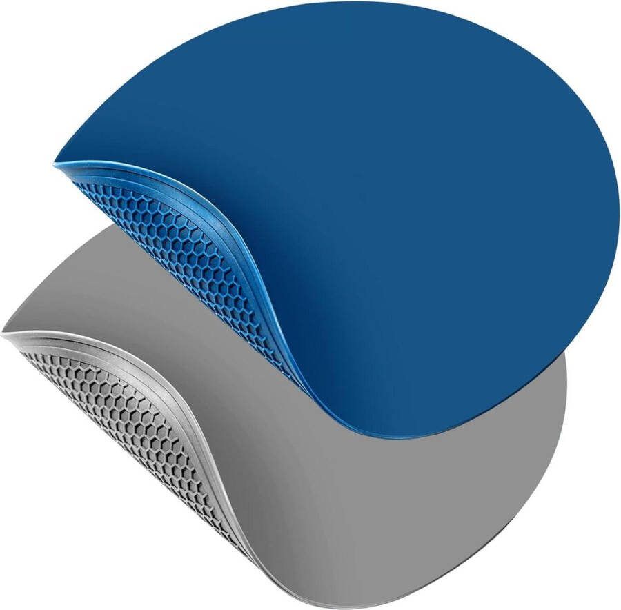 Siliconen Ronde Magnetron Pad 2 Stuks Hittebestendige Oven Mat Grijs Blauw 30 cm