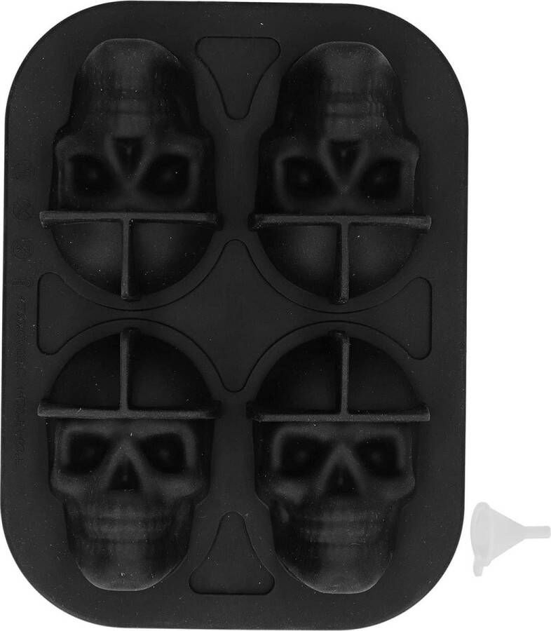 Siliconen Schedel Ijsblokjesbakjes 4 Stuks Voor Vriezer DIY Cake Chocolade Fondant Mold Cocktail Whisky Mold