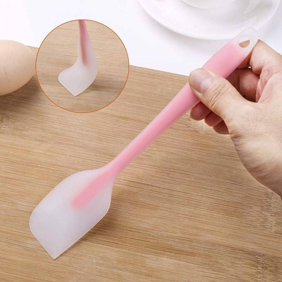 Siliconen spatel taartspatel mengspatel schraper roze bakborstel lepels en peddels