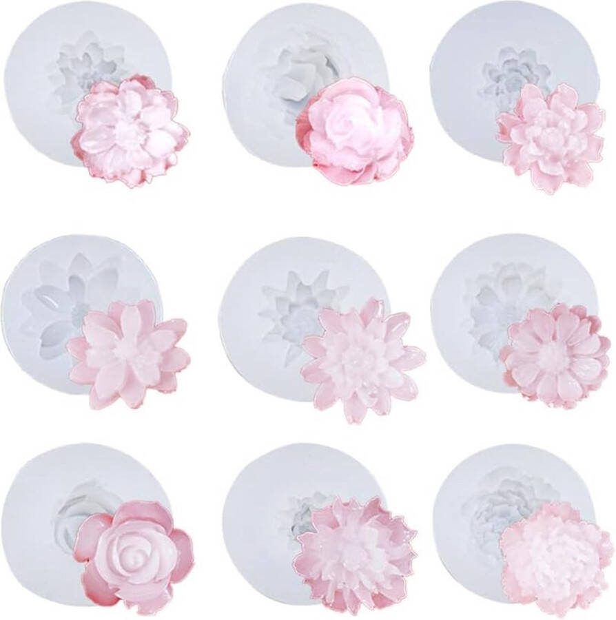 Siliconen vorm bloemen siliconen vorm kaarsen rozenkbol siliconen vormen 3D-bloem kaarsvormen siliconen 3D-bloemen siliconen zeepvorm om zelf te vormen geurkaarsen zeep voor