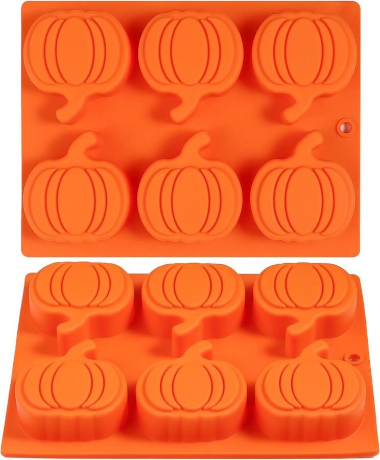 Siliconen vorm pompoen Thanksgiving muffin bakvorm siliconen 2 stuks muffinvorm kleine cakevorm pompoenvorm voor pudding muffin cake