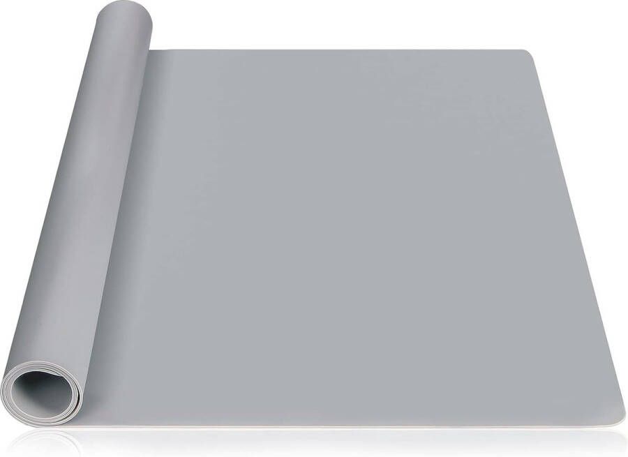 Siliconenmat groot hittebestendig 60 × 40 cm multifunctionele anti-aanbak bakmat voor werkbladen aanrechtbescherming hars kunst en knutselmat 61 x 40 cm (grijs)