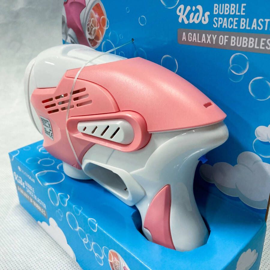 Silvergear Kids Bubble Space Blaster bellenblaas pistool wit en roze