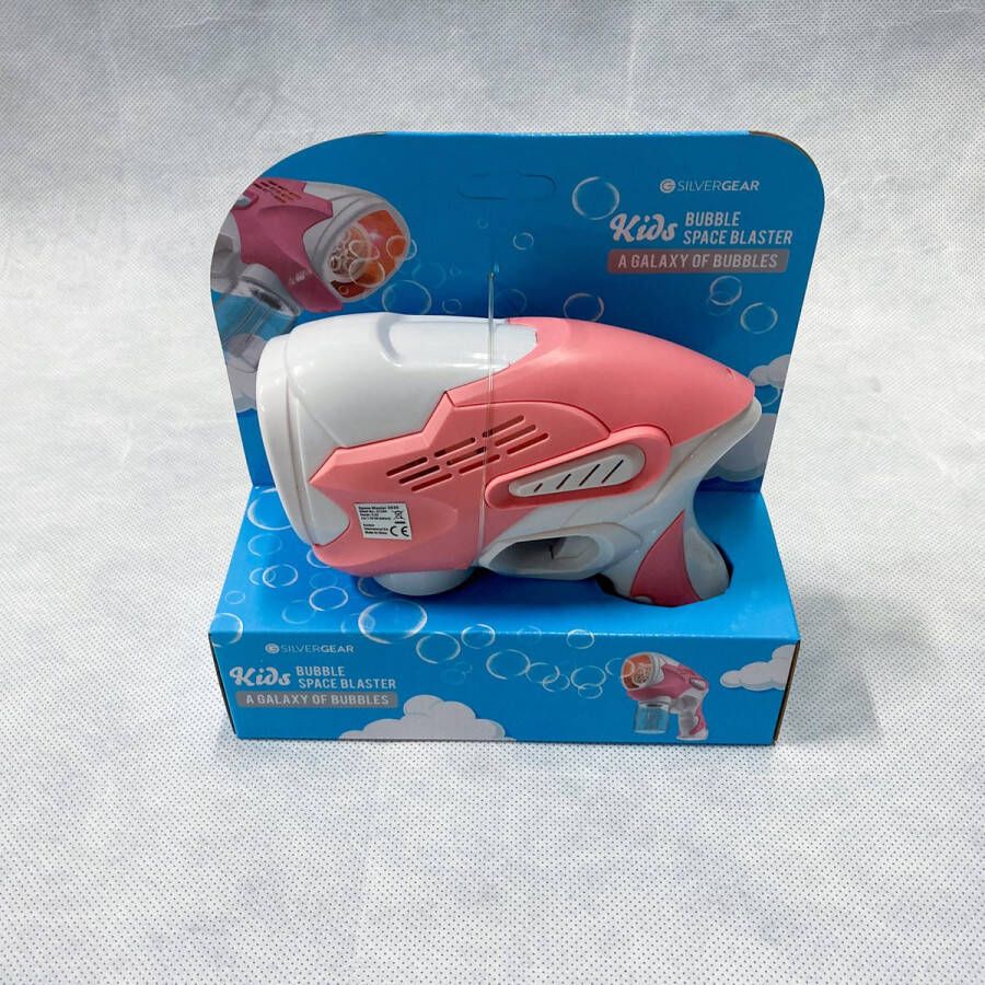 Silvergear Kids Bubble Space Blaster bellenblaas pistool wit en roze