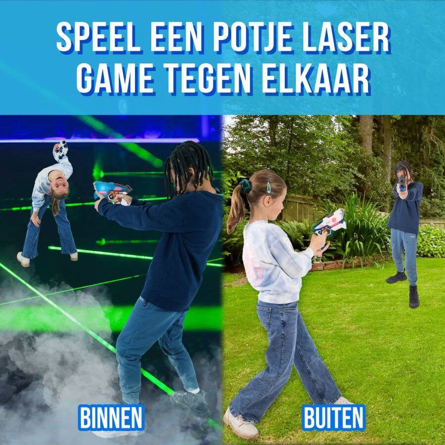 Silvergear Lasergame Set voor Kinderen 2 Laserguns Lasergame Pistolen Speelgoed Pistool 50 M