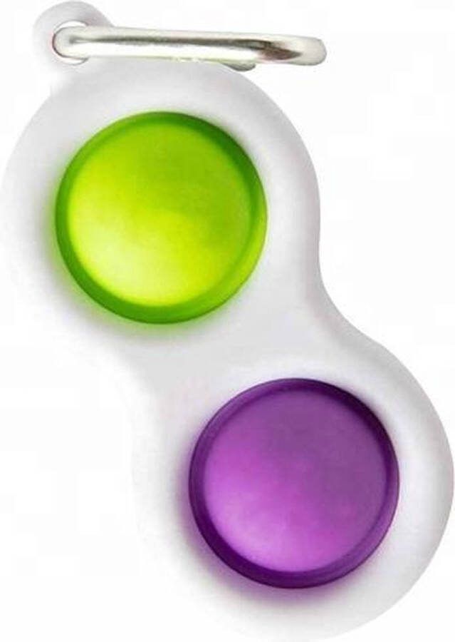 Simple Dimple Fidget Toys Fidget Simple Dimple paars groen Stress verlagend Fidget Speelgoed Sleutelhanger Simple Dimple TikTok
