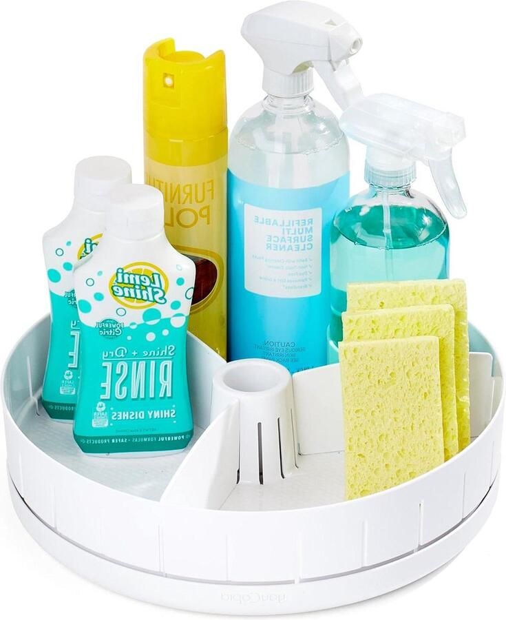 SinkSuite draaitafel onder gootsteen met verstelbare verdelers Lazy Susan organizer keukenkast of badkameropslag opbergsysteem Organizer for Sink