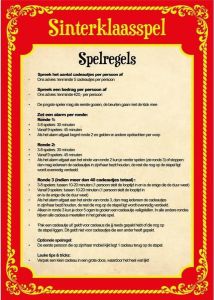 Merkloos Sans marque Sinterklaas spel gele dobbelsteen en 5x inpakpapier rollen Pakjesavond Sinterklaasspel dobbelstenen en cadeaupapier set