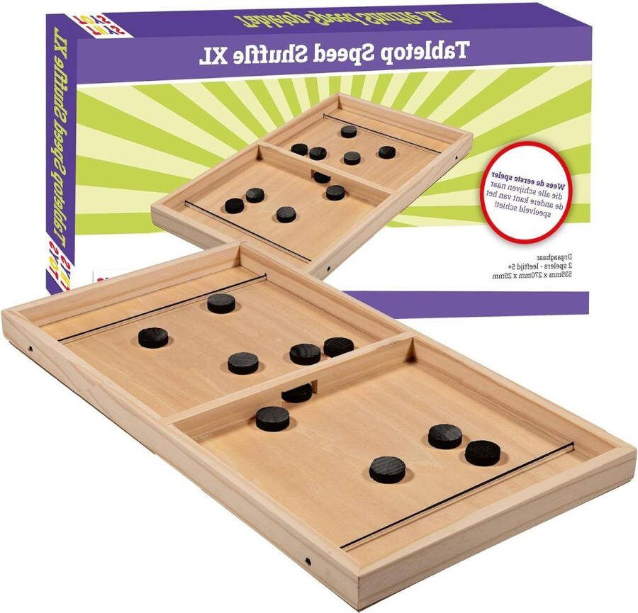 Sjoelbak Tabletop Speed Shuffle Sjoelbak Klein Houten Bordspel 535 cm