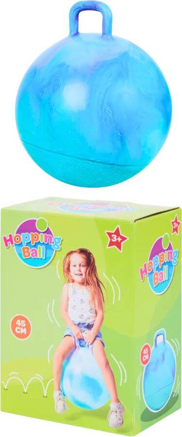 Skippybal Blauw 45 cm Vanaf 3 jaar Buiten Speelgoed Jongens Meisjes Buiten Speelgoed Buitenspeelgoed Tuin Springbal Stuiterbal Kinderspeelgoed Sport & Spel