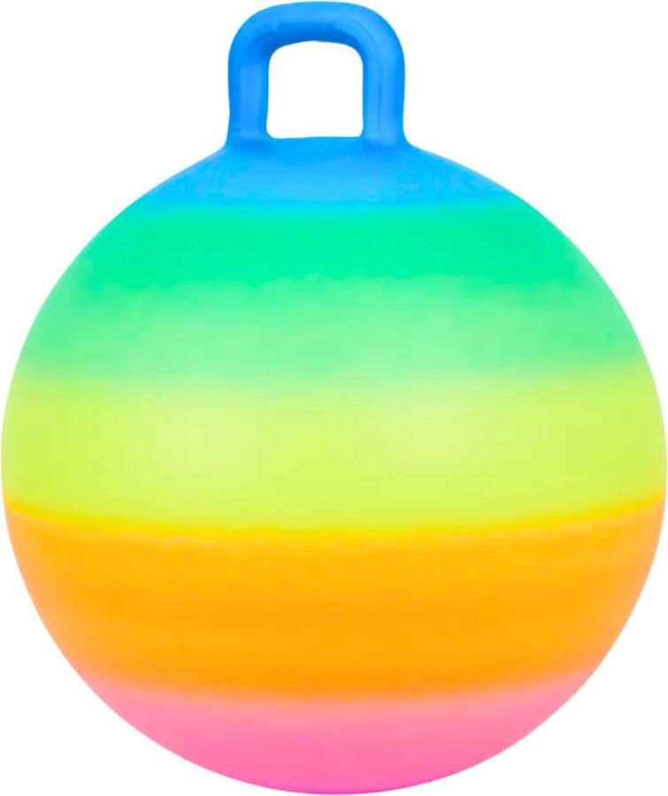 Skippybal Regenboog 45 cm Vanaf 3 jaar Buiten Speelgoed Jongens Meisjes Buiten Speelgoed Buitenspeelgoed Tuin Springbal Stuiterbal Kinderspeelgoed Sport & Spel