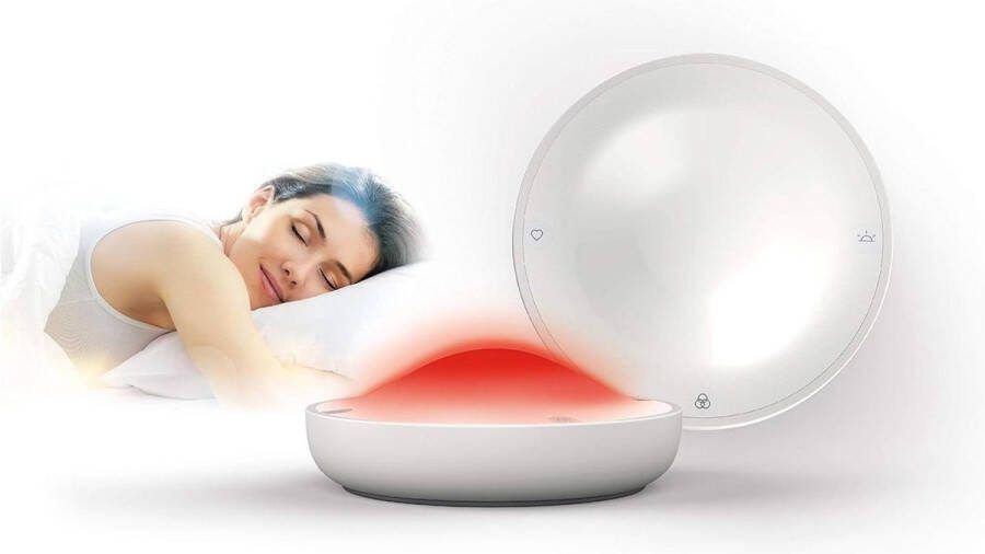 Slaaphulp Dreamer 2 van de 3 gebruikers vallen in minder dan 15 minuten in slaap lichttherapie praktisch en mobiel (met batterij) wit